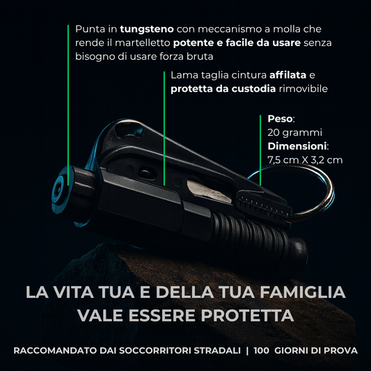Martelletto Frangivetro 2-in-1